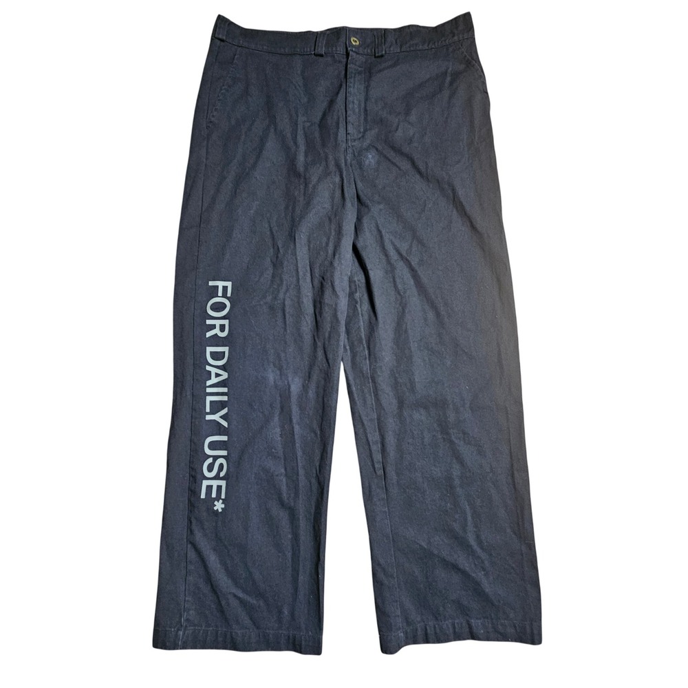 Bricks & Wood For Daily Use Graphic Pants Baggy XL/30 Black Skater Streetwear